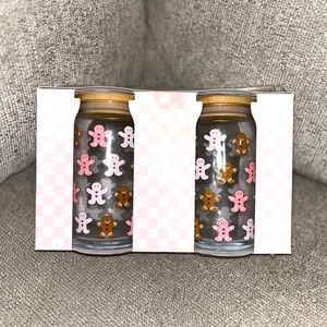 NEW! Gingerbread Man Sippers With Lid & Straw